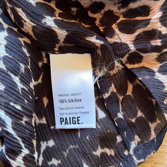 Paige silk top with leopard print - Picture 5 of 5